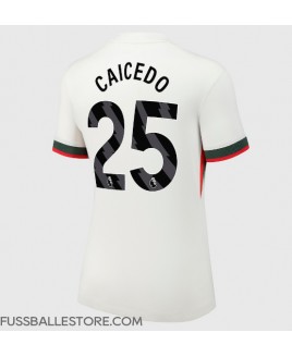 Günstige Chelsea Moises Caicedo #25 Auswärtstrikot Damen 2025-26 Kurzarm